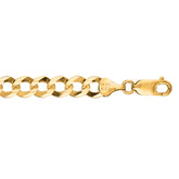 10K Yellow Gold 7.0mm Comfort Curb 24 Chain with Lobster Lock